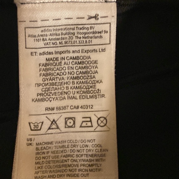 Adidas leggings capri length, black , size XS. - Picture 5 of 8